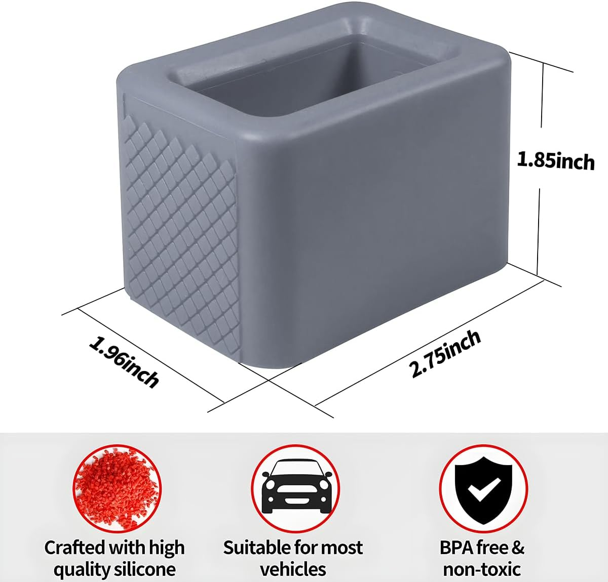 BELOMI 2 Pack Seat Belt Buckle Holder, Easy Access to the Buckles of Rear Seats, Silicone Seat Belt Buckle Booster Fit for Kids, Car Seatbelt Holder Makes Receptacle Upright Buckling (Gray) - Black image number 4