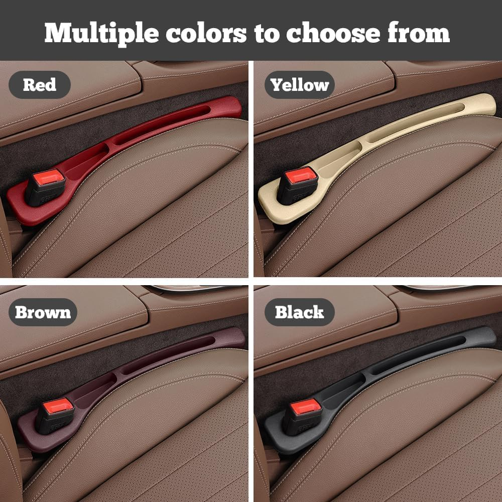 2025 Universal Car Seat Gap Organiser &ndash; Upgraded Filler & Storage Box, Car Accessories for Keys, Phones, Wallets &ndash; Neat Organizer (Black-2Pcs) - Black-2Pcs image number 2