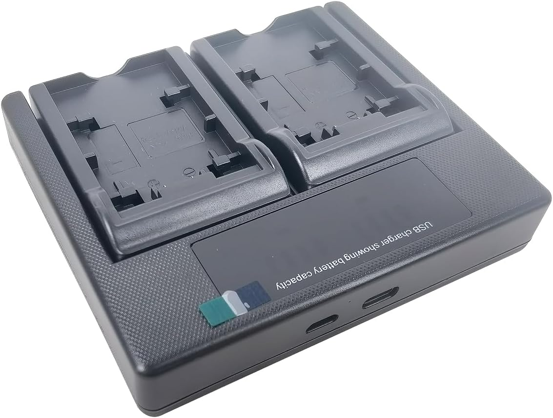 USB Dual Battery Charger for Panasonic VW-VBT190 VW-VBT380 VW-VBY100E VW-VBK180 VW-VBK360 VW-BC10E VW-VBL090 HC-V110 HC-V520 HC-V720 Series Camera image number 1