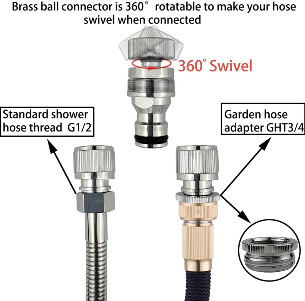 Dishwasher,Washer Snap Coupling Adapter,Shower Hose, Garden Hose(3/4Ght) Quick Connection, for Bathroom/Kitchen,Sink to Hose Adapter Faucet Hose, Sink Quick-Fit Attachment (Quick-Connect) image number 5