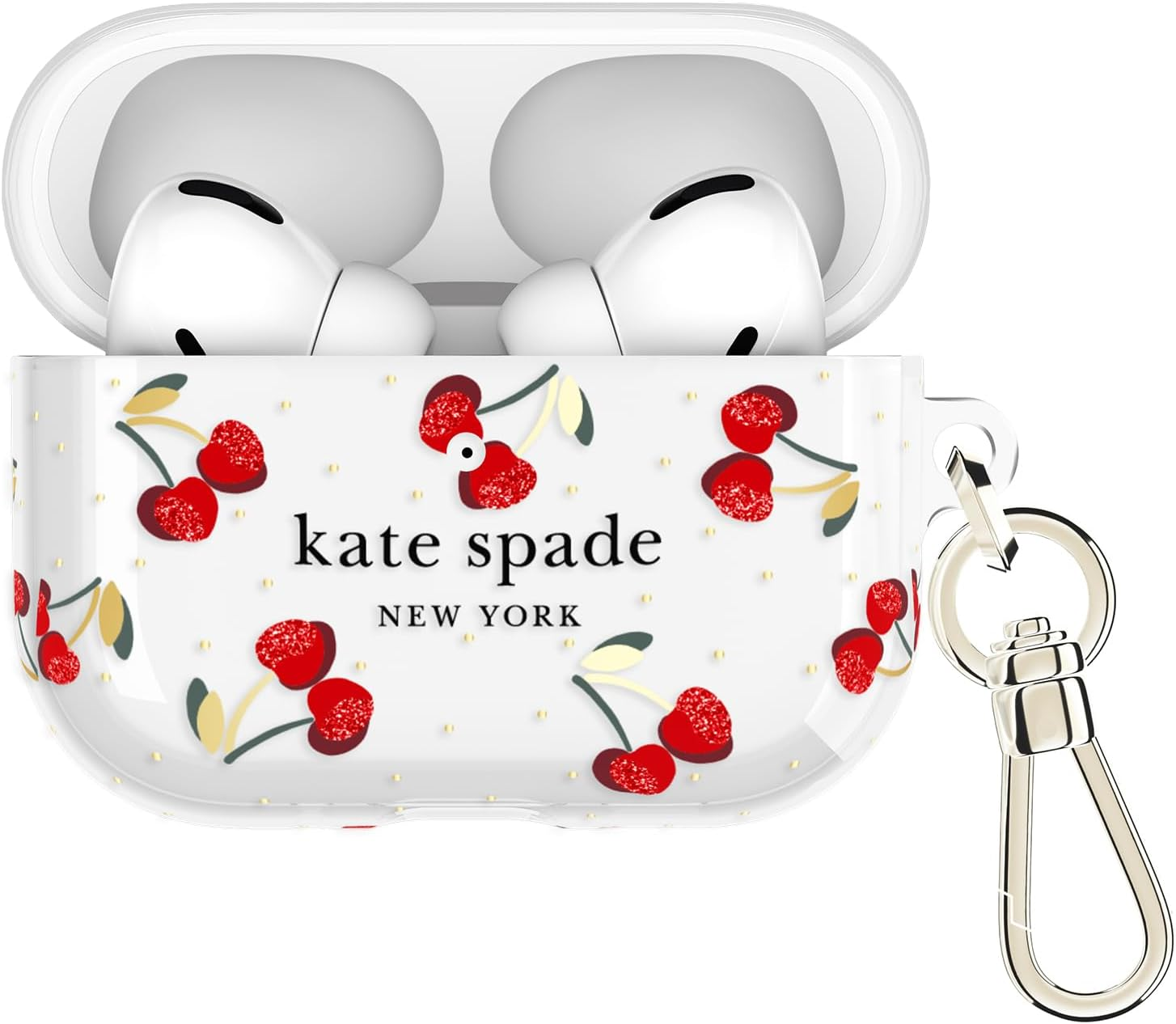 Kate Spade New York Airpods 4 Protective Case with Keychain Ring - Transparent Tortoise, Compatible with Airpods 4Th Generation