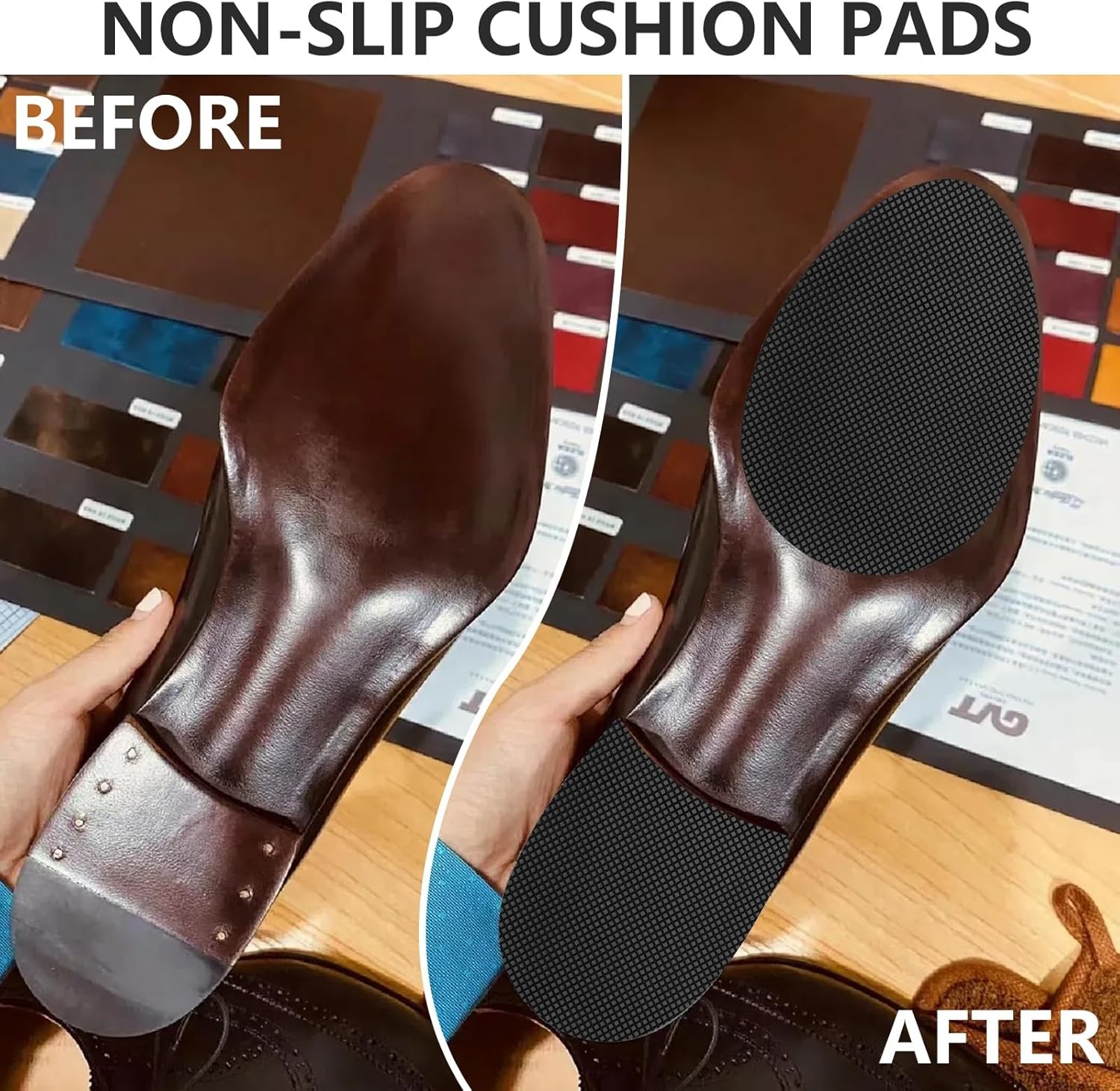 Anti-Slip Shoe Pads 8 PCS, Heel Grips, Shoe Stickers for High Heels & Shoes, Durable Self-Adhesive Grip Pads for Sole Protection (4 Pairs) image number 4