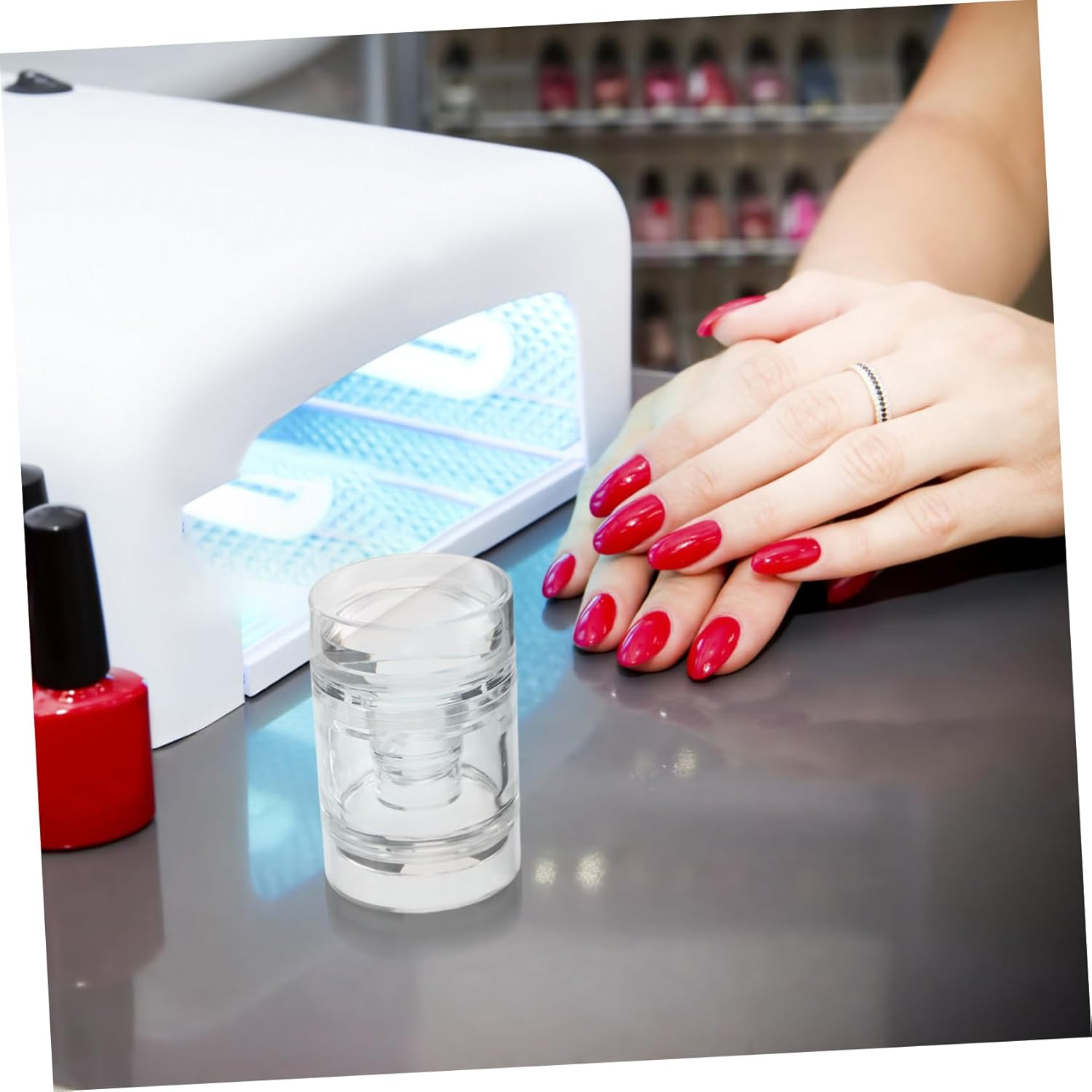 CATIEBYE 2Pcs Silicone Nail Stamping Kit French Manicure Tool Soft Transparent Stamper for Precise Pattern Transfer DIY Nail Art Salon Supplies image number 5