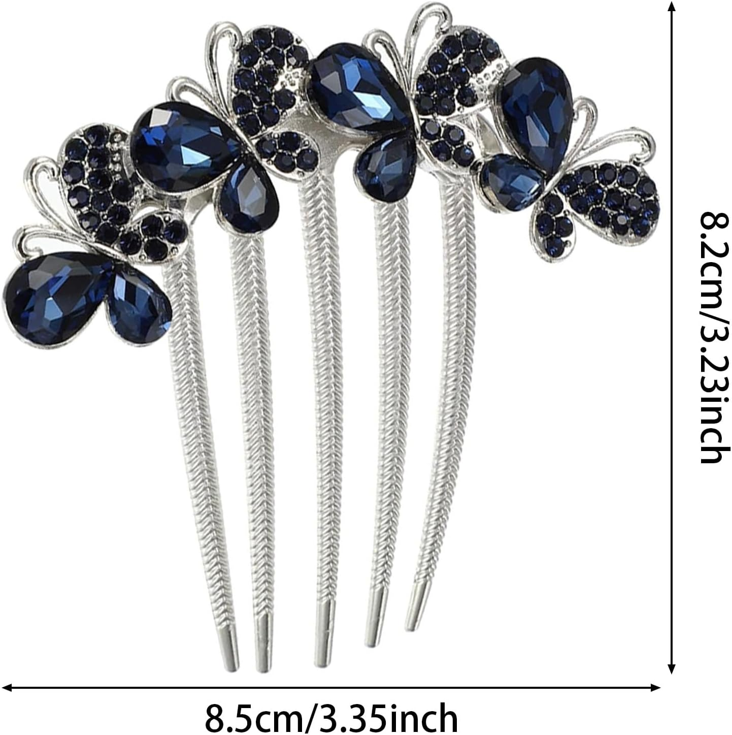 Set of 4 Vintage-Style Crystal Hair Combs &ndash; Elegant Side Hair Clips for Women, Perfect for Updos, Weddings & Special Events