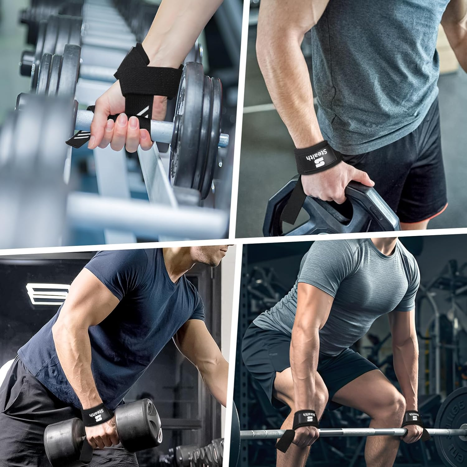 Stealth Sports Weight Lifting Straps with Non-Slip Handle - Heavy Duty Padded Fitness & Deadlifting Straps for Bodybuilding, Gym, Fitness and Powerlifting image number 1