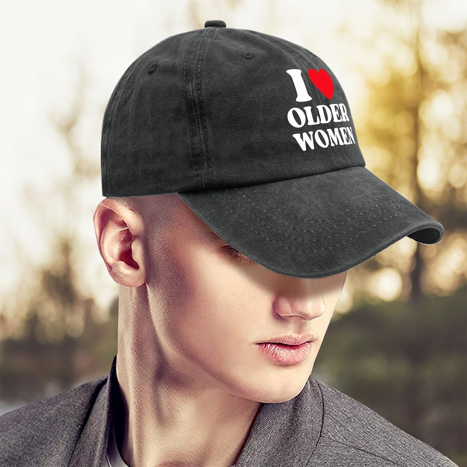 I like Older Women Hat for Men and Women Sun Hat Funny I like My Girls a Little Bit Older Vintage Hat Retros Sports Hat Dad image number 4