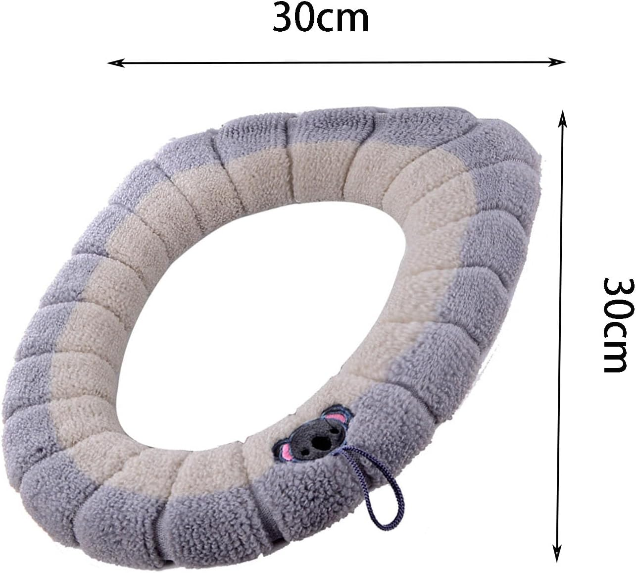 Toilet Seat Cover Pad with Handle 4PCS, Thicker Stretchable Washable Fits All Oval Toilet Seats image number 1