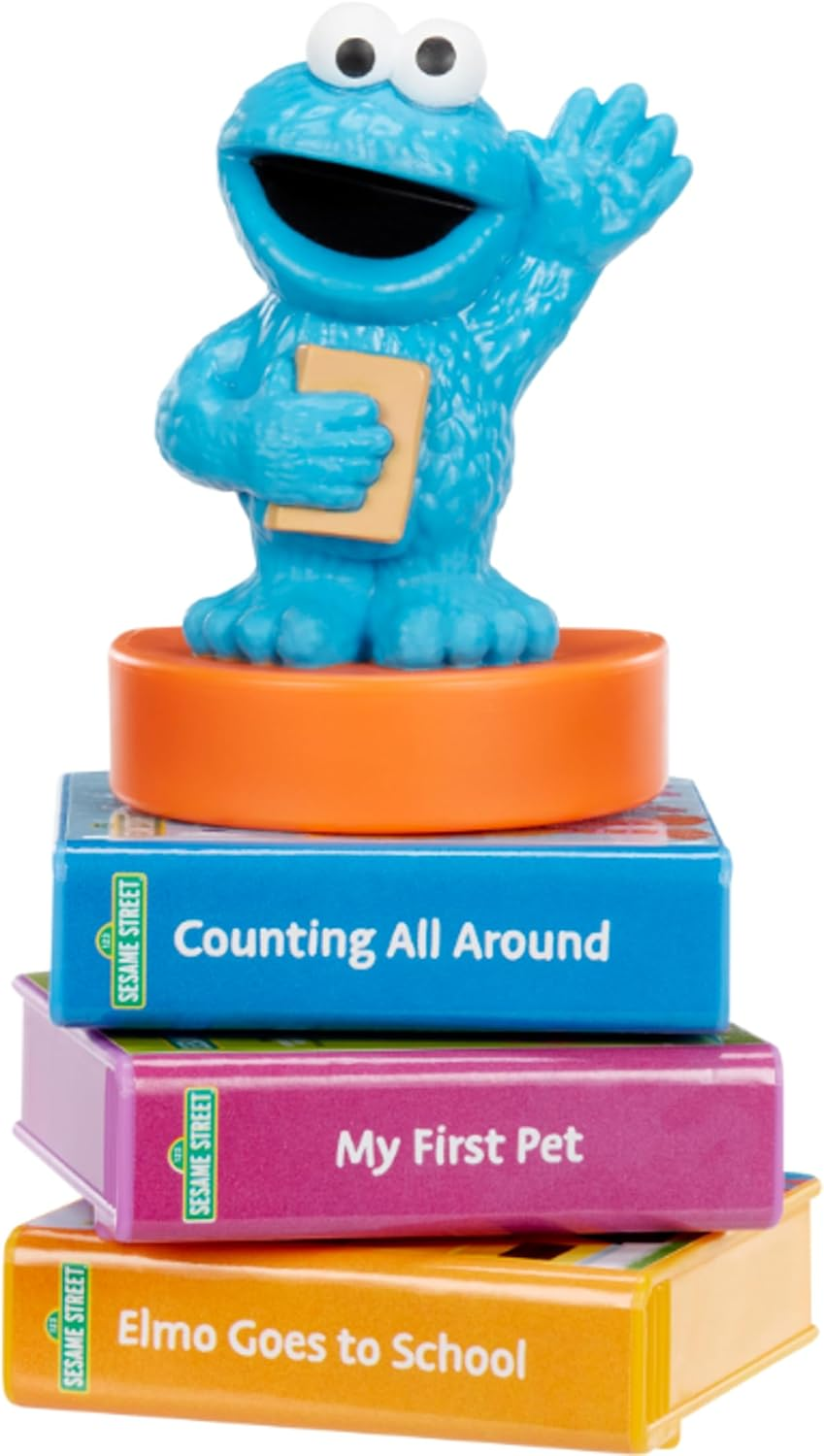 Little Tikes Story Dream Machine Sesame Street Cookie Monster & Friends Story Collection, Storytime, Books, Audio Play Character, Gift and Toy for Toddlers and Kids Girls Boys Ages 3+