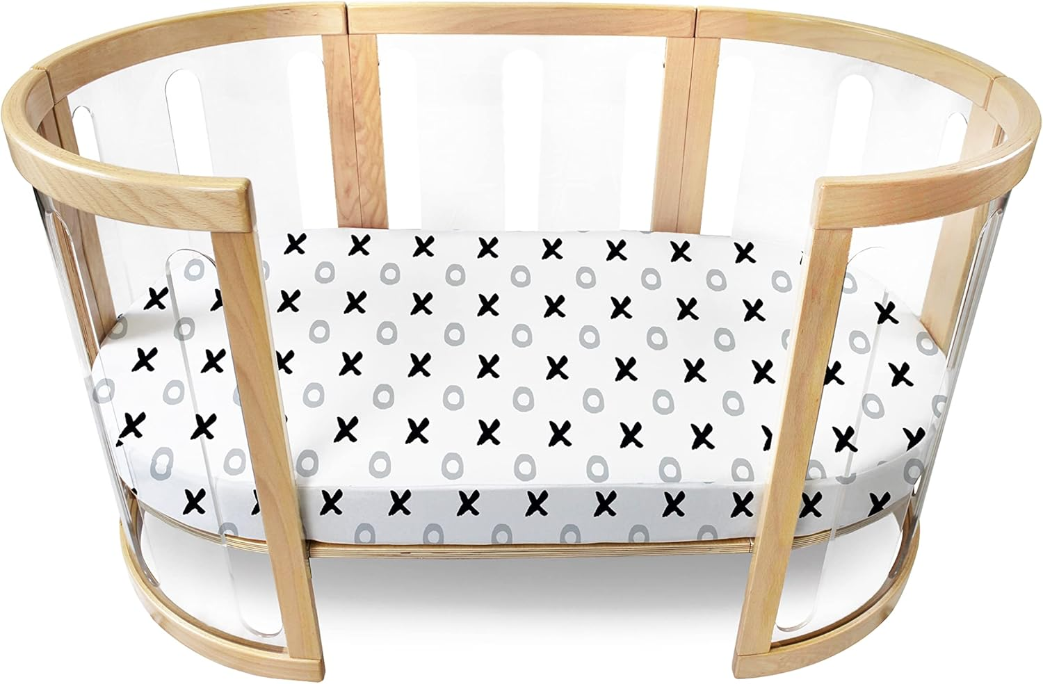 Babyhood Amani Bebe Organic Sheet, Tic Tac Toe (Pack of 2) image number 1