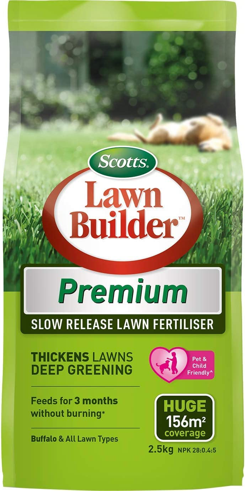 Scotts Lawn Builder - Premium Slow Release Lawn Fertiliser 2.5Kg - 3 Months Feed - Thicker Lawn with No Scorch Formula - Child and Pet Friendly image number 4