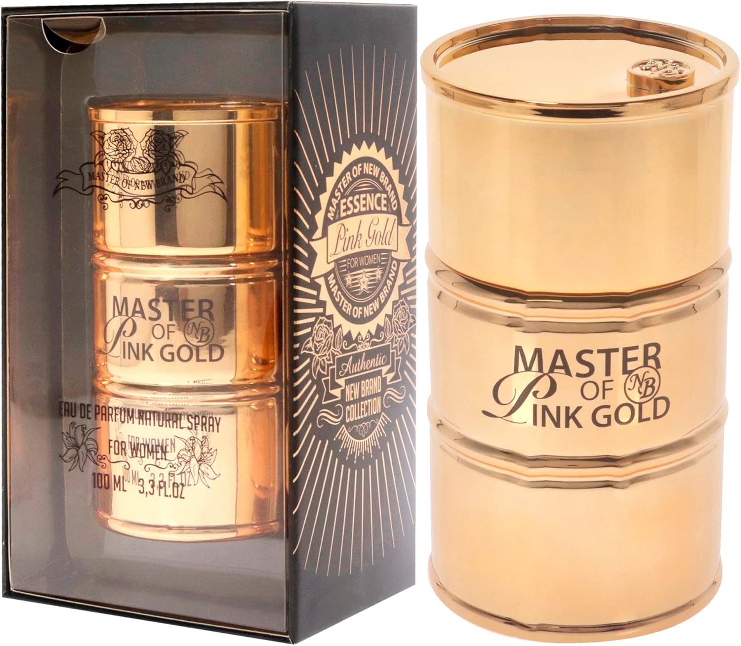 New Brand Master of Pink Gold for Women 3.3 Oz EDP Spray image number 3