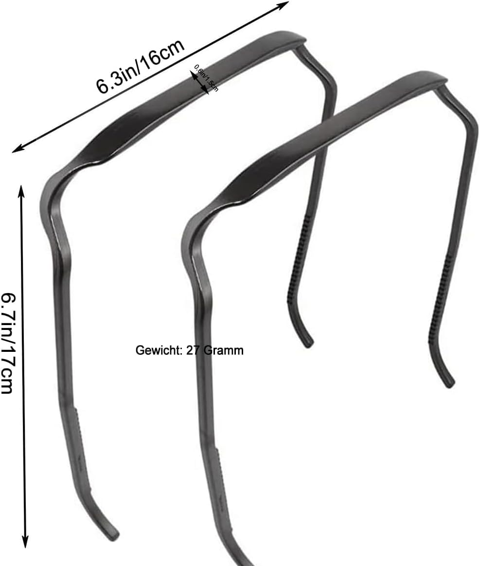 4Pcs Square Headband,Fashion Sunglass Headbands,Invisible Hair Hoop,Curly Thick Hair Hairstyle Fixing Tool for Women Men(Black, Gold, ONE SIZE)