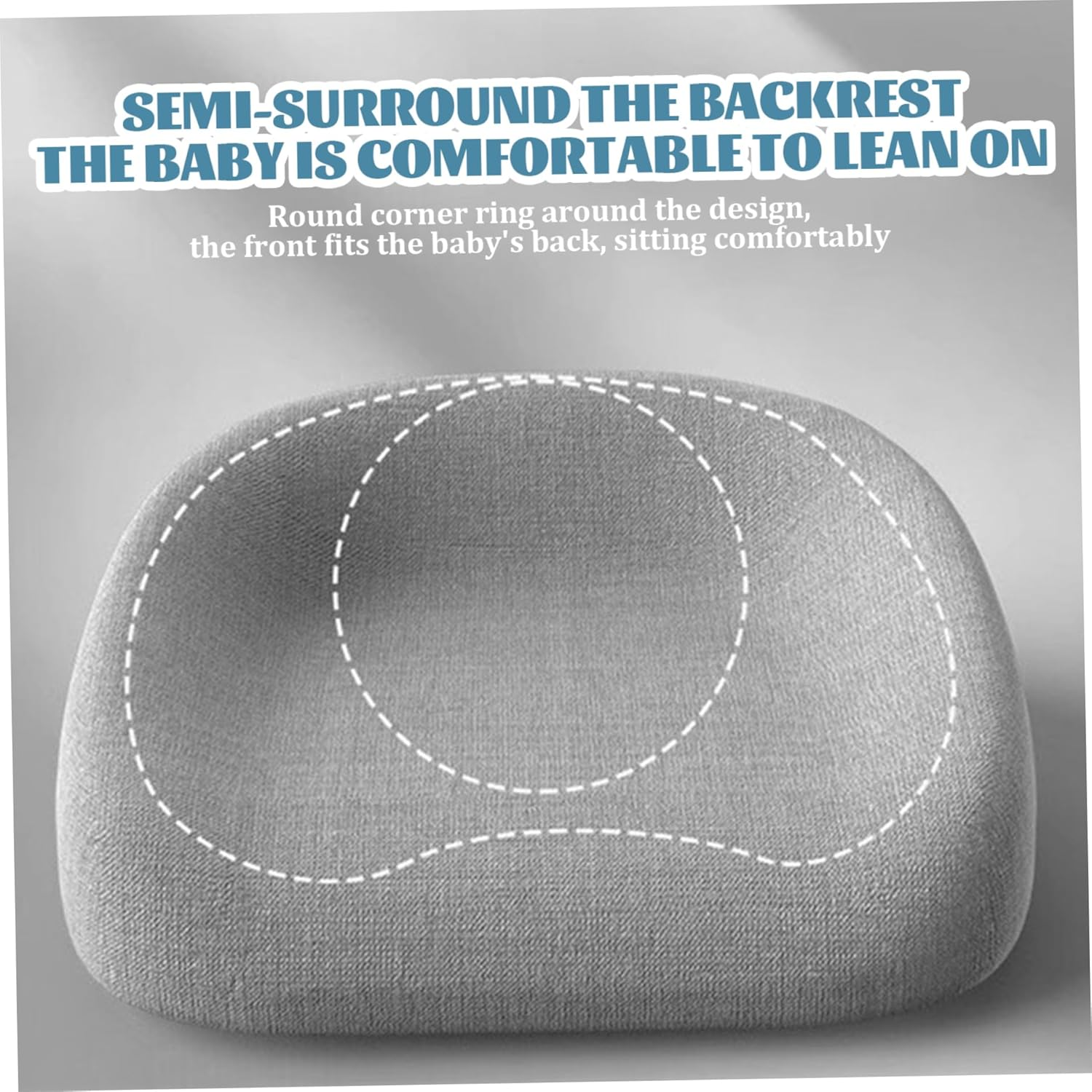 Toddler Booster Seat Square Dismountable Booster Seat with Adjustable Safety Belts Non-Slip Reusable Children for Home Restaurants Theaters Grey