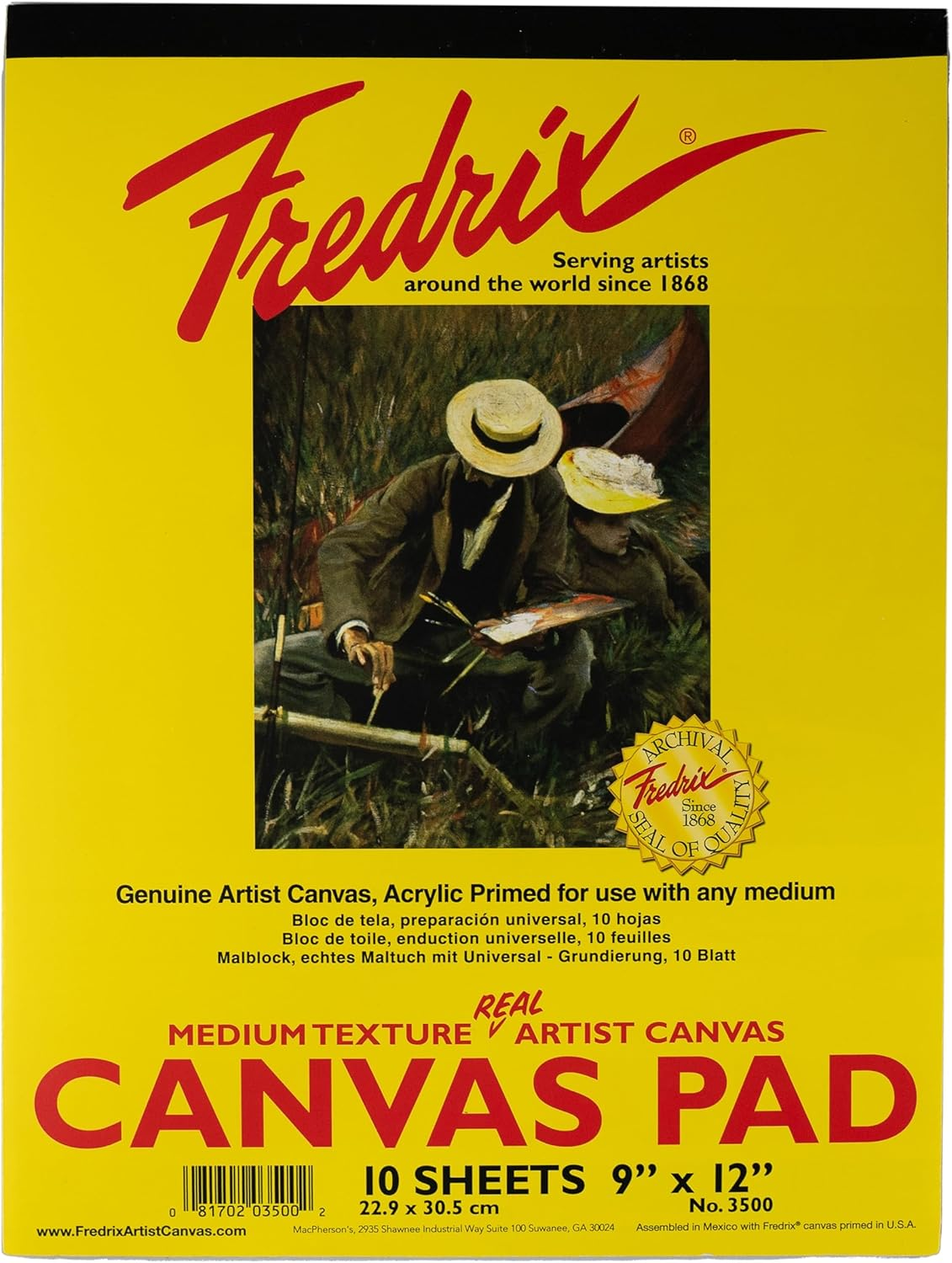 Fredrix 3500 Canvas Pads, 9 by 12-Inch image number 4