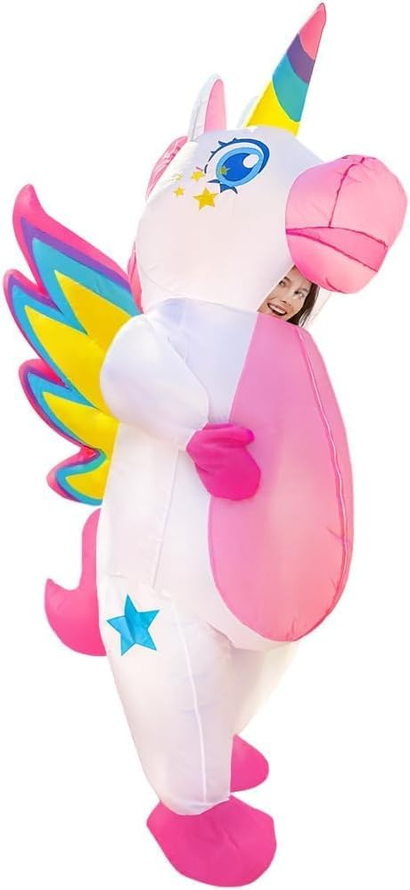 Inflatable Adult Size Winged Unicorn Costume - Full Body Blow up Costume for Men and Women image number 2