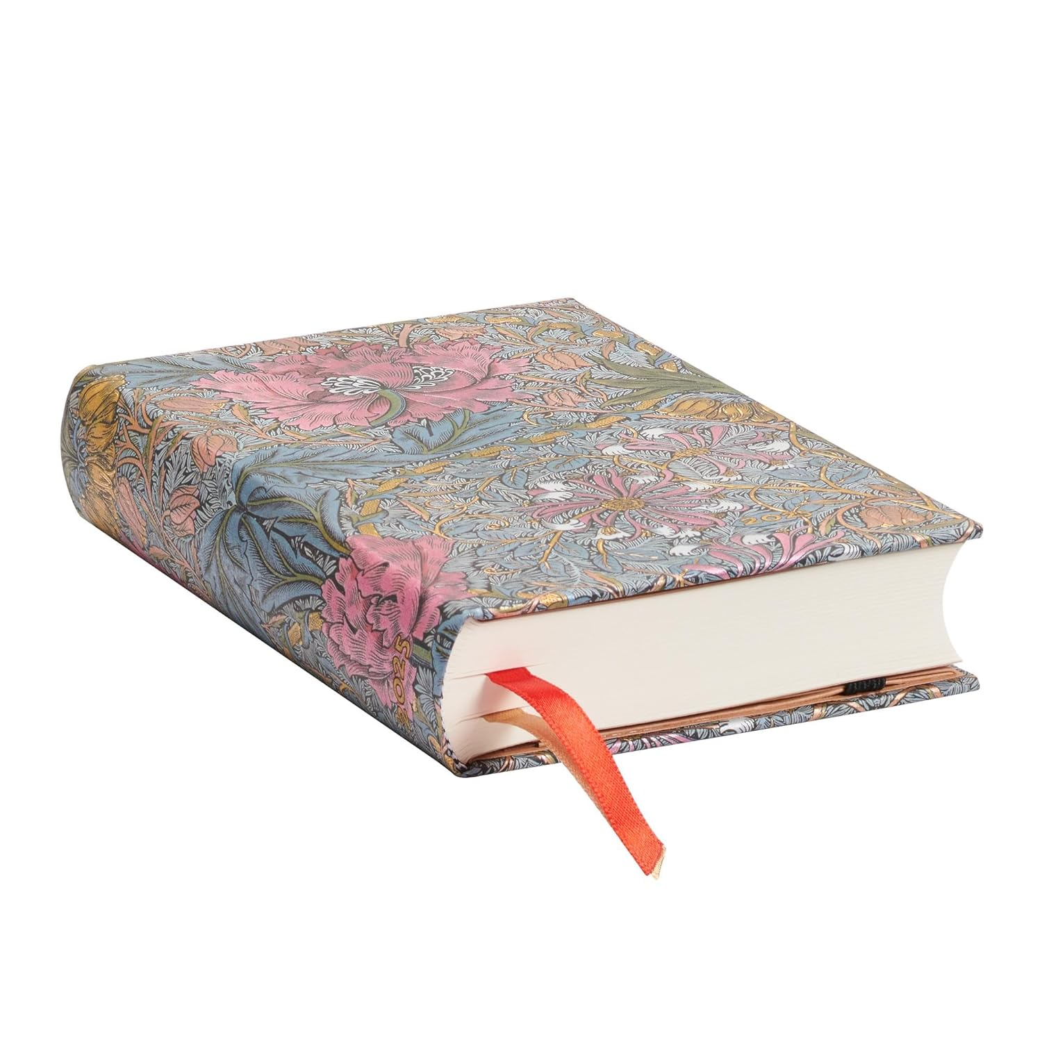 Morris Pink Honeysuckle (William Morris) Mini 12-Month Day-At-A-Time Hardback Dayplanner 2025 (Elastic Band Closure) image number 4