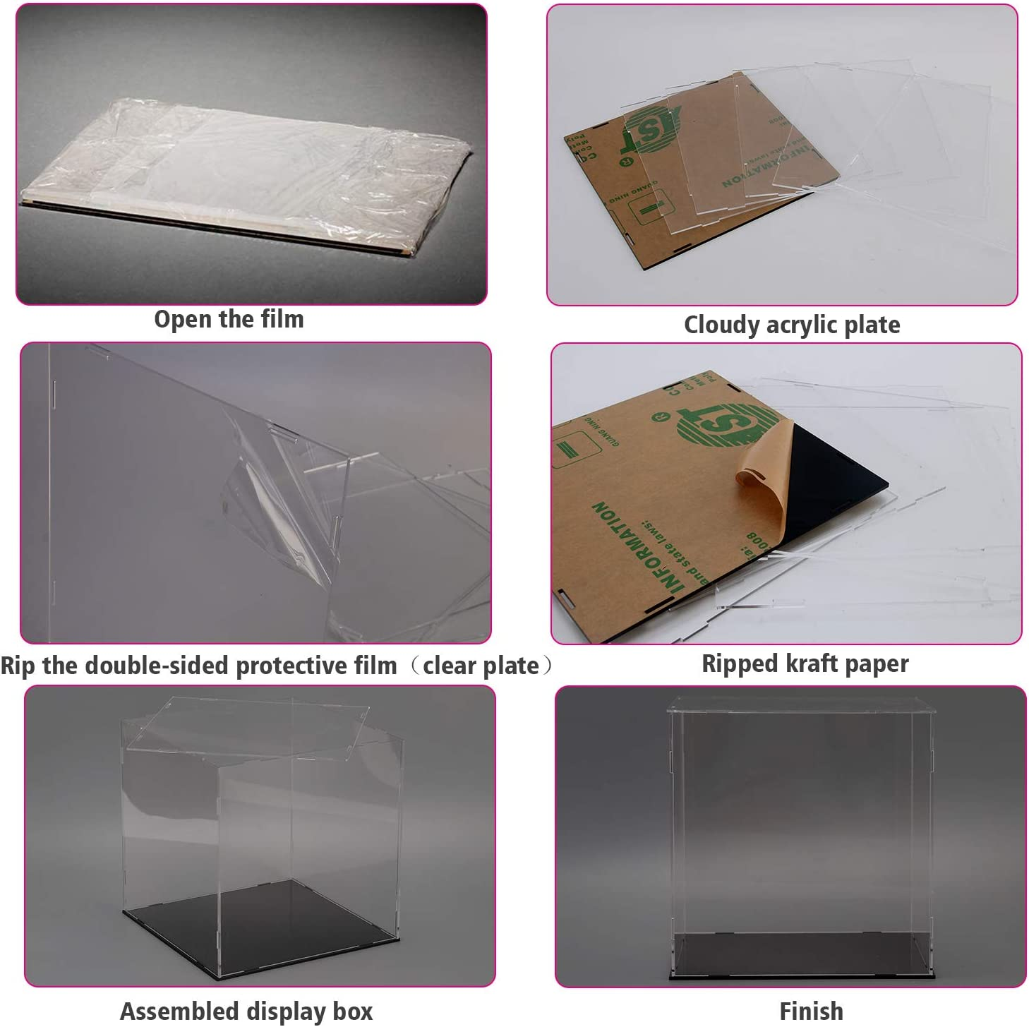 Evron Display Case for Collectibles Assemble Clear Acrylic Box Alternative Glass Case for Display Action Figures Home Storage & Organizing Toys (14.5X11X12 Inch; 36X27X30 Cm) image number 5