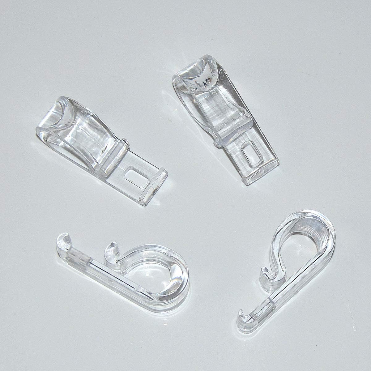Cutelec Roller Shade Clear Saftey Chain and Cord Guide 4 Sets per Pack,Fixation Hook for Bead Chain for Roller Blinds