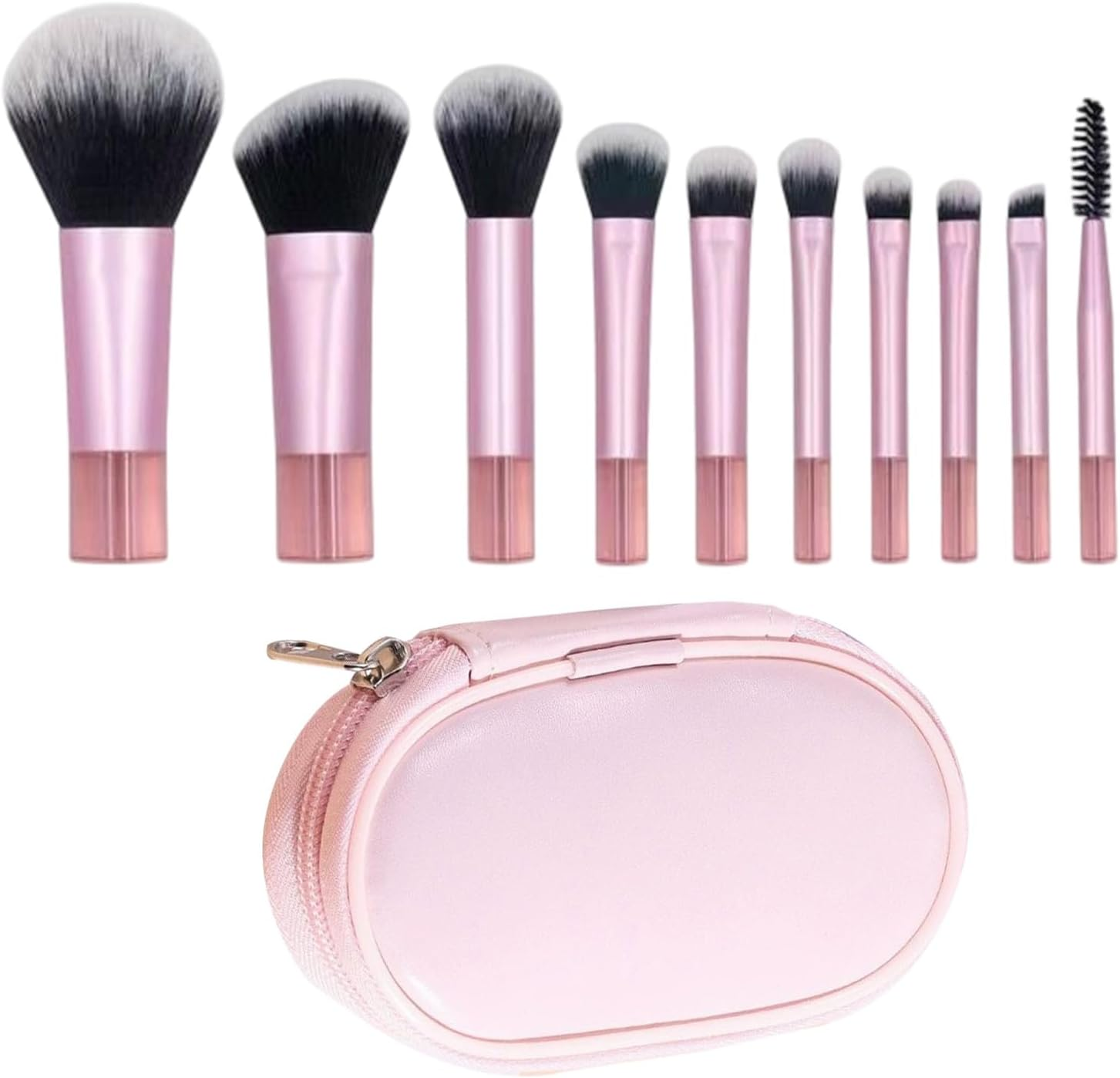 Travel Makeup Brushes - Ergonomic Travel Makeup Brush Set - Professional Anti-Slip Cosmetic Tool for Beauty Women Artist Powder Blush Eye Shadow image number 1