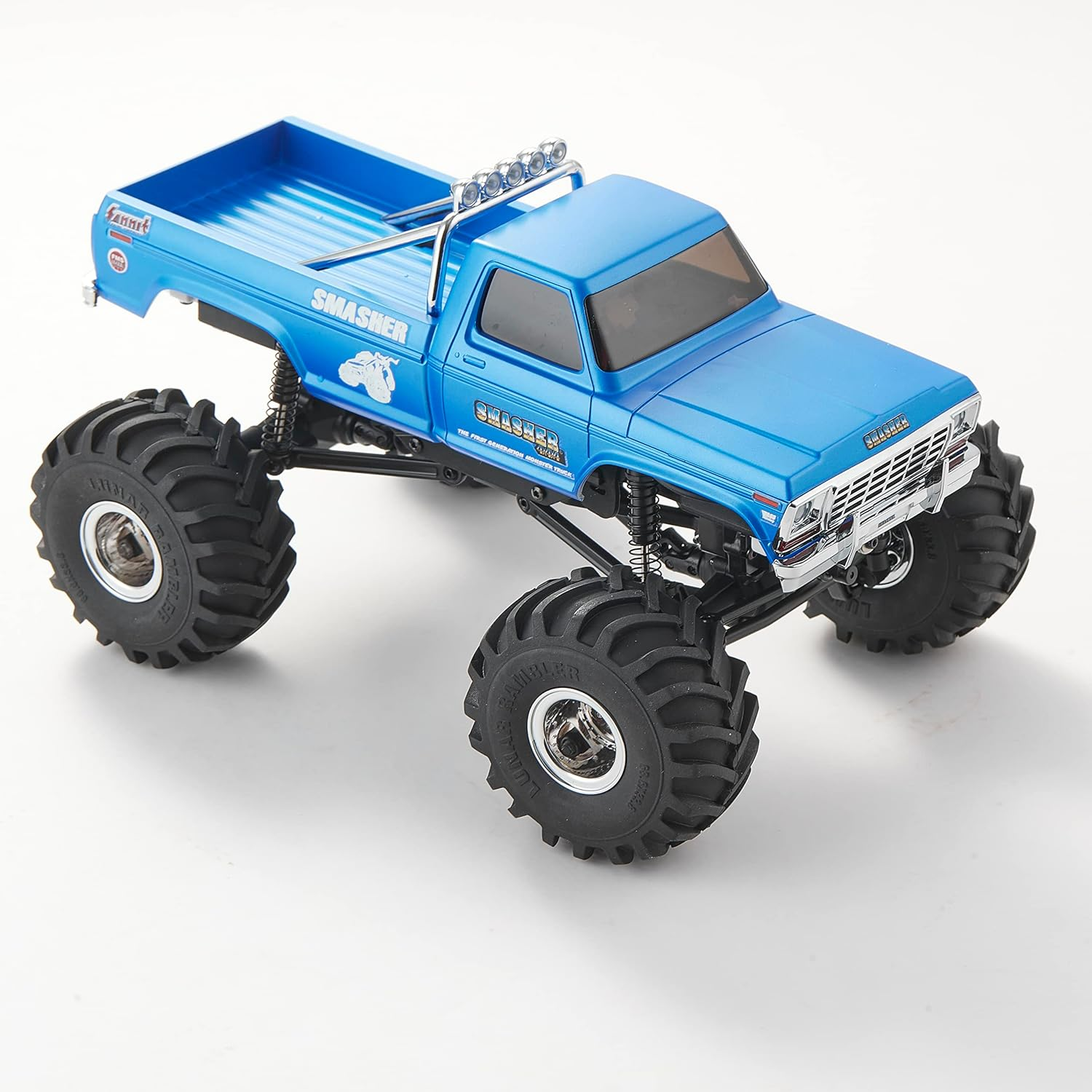 WOWRC FMS 1/24 Smasher Monster RC Crawlers - FCX24 RC Truck 8Km/H 2 Speed Transmission for Adults, 2.4Ghz Remote Control Car RTR with USB Charger, Blue image number 4
