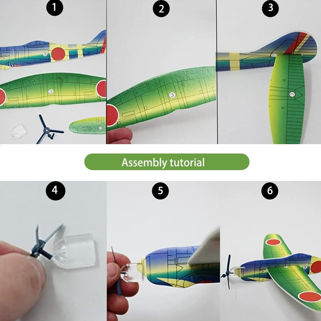 Set of 12 Glider Planes, Polystyrene Aeroplanes, Polystyrene Gliders, Gliders, Polystyrene Gliders for Children, Aviator Aeroplane for Children'S Birthday Party Favours Party Bags image number 1