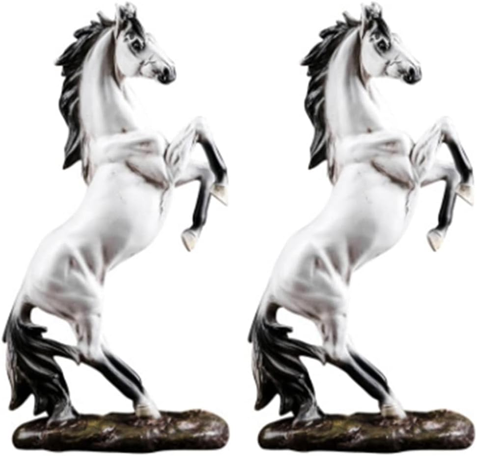 2X Horse Statue for Home Decor Modern Horse Figurine Sculpture Office Decoration Crafts image number 2