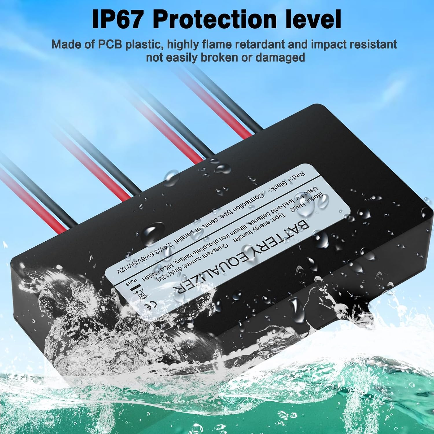 DEWIN Batterie Balancer, 48V Battery Equalizer 4X6-12V Solar System Battery Balancer for Lead Acid Lithium Battery image number 4