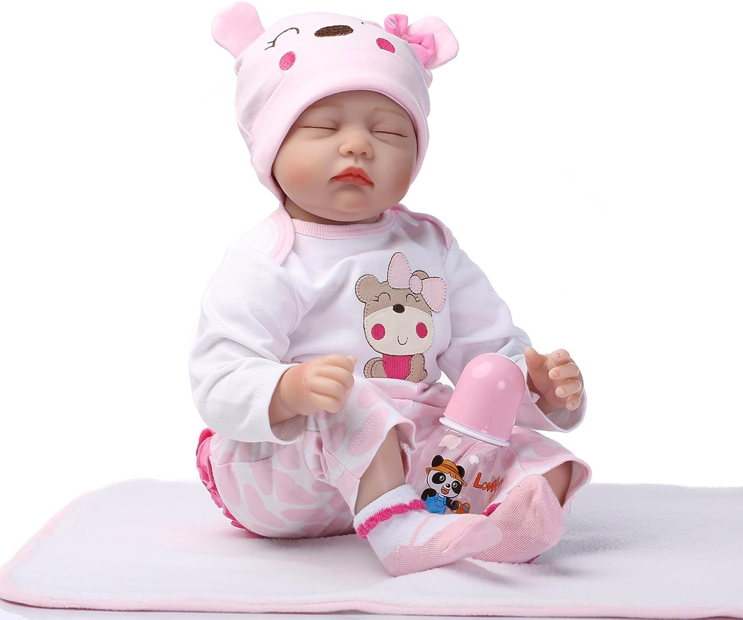 RUNGQIANY 22 Inches 55 Cm Realistic Reborn Doll Full Body Silicone Girl 22Inch Lifelike Baby Doll Silicone Vinyl Toy Birthday Gift Reborn Toddler Dolls Newborn Reborn Babies Toys Xmas Gift (22 Inch) image number 5