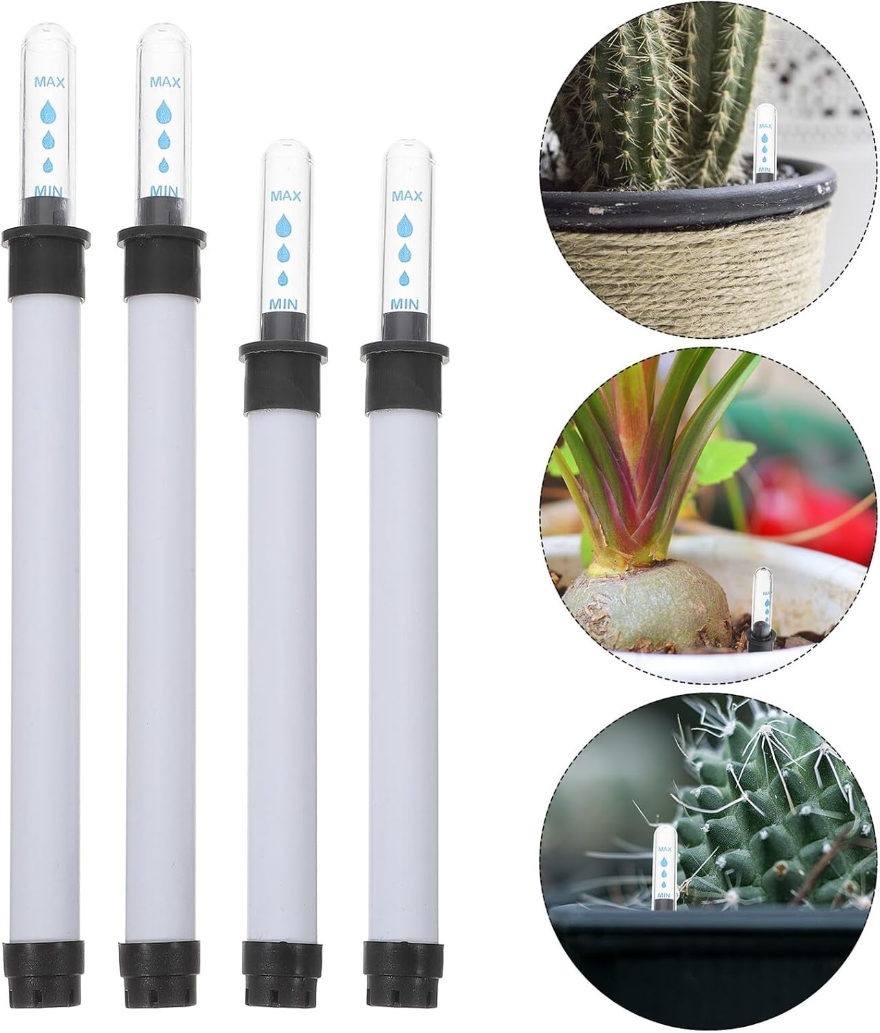 Toddmomy 4Pcs Flowerpot Water Level Indicators Plant Moisture Gauge Water Shortage Reminder for Indoor Houseplants Plastic Buoy Tank Gauge image number 6