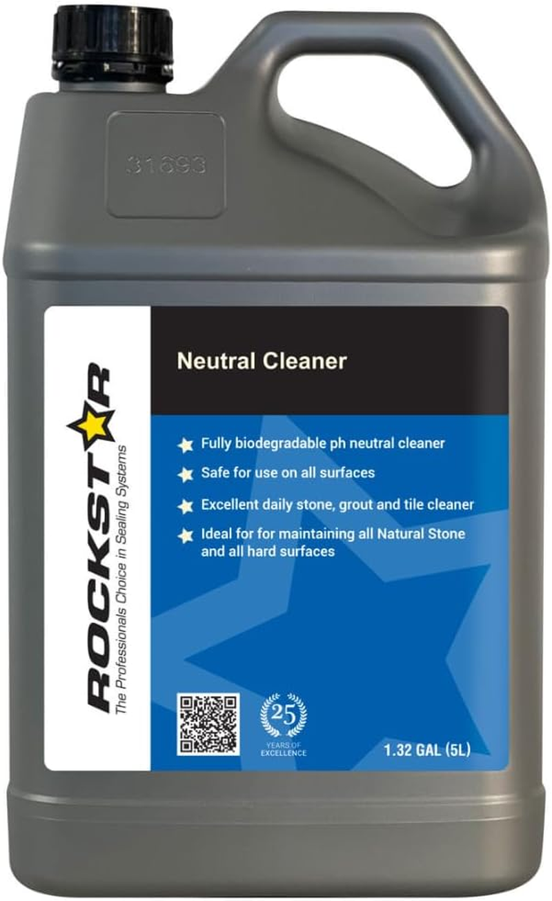 Rockstar NEUTRAL CLEANER 5L, Fully Biodegradable Ph Neutral. Maintain Sealed Natural Stone, Concrete, Terrazzo, Sandstone & Glazed Ceramic Tiles - Excellent for Daily Stone, Grout & Tile Cleaning image number 2