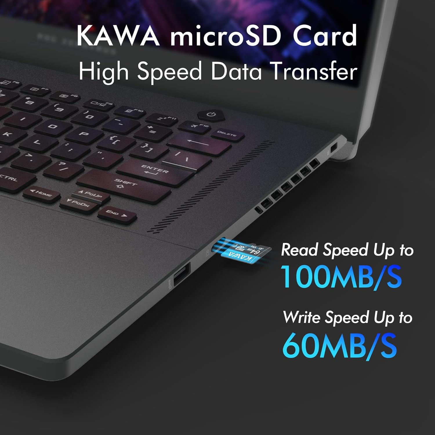 KAWA 64GB Micro SD Card, High Endurance Video Monitoring Card, Microsdxc Flash Memory Card, A1, U3, Class10, V30, High Speed TF Card for Dashcam, Security Camera, Baby Monitor, Phones, Tablets, Drones image number 1