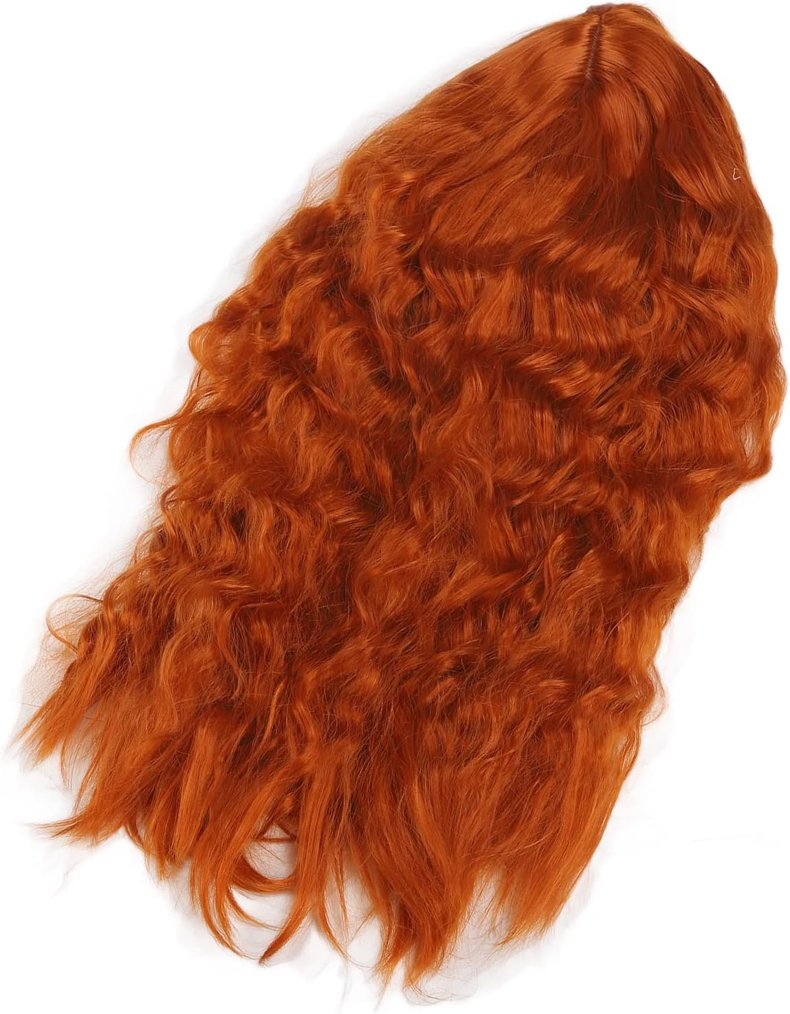 Women Hair Wig, Women Hair Toupee Long Wavy Elastic for Halloween for Female (Dirty Orange) image number 5