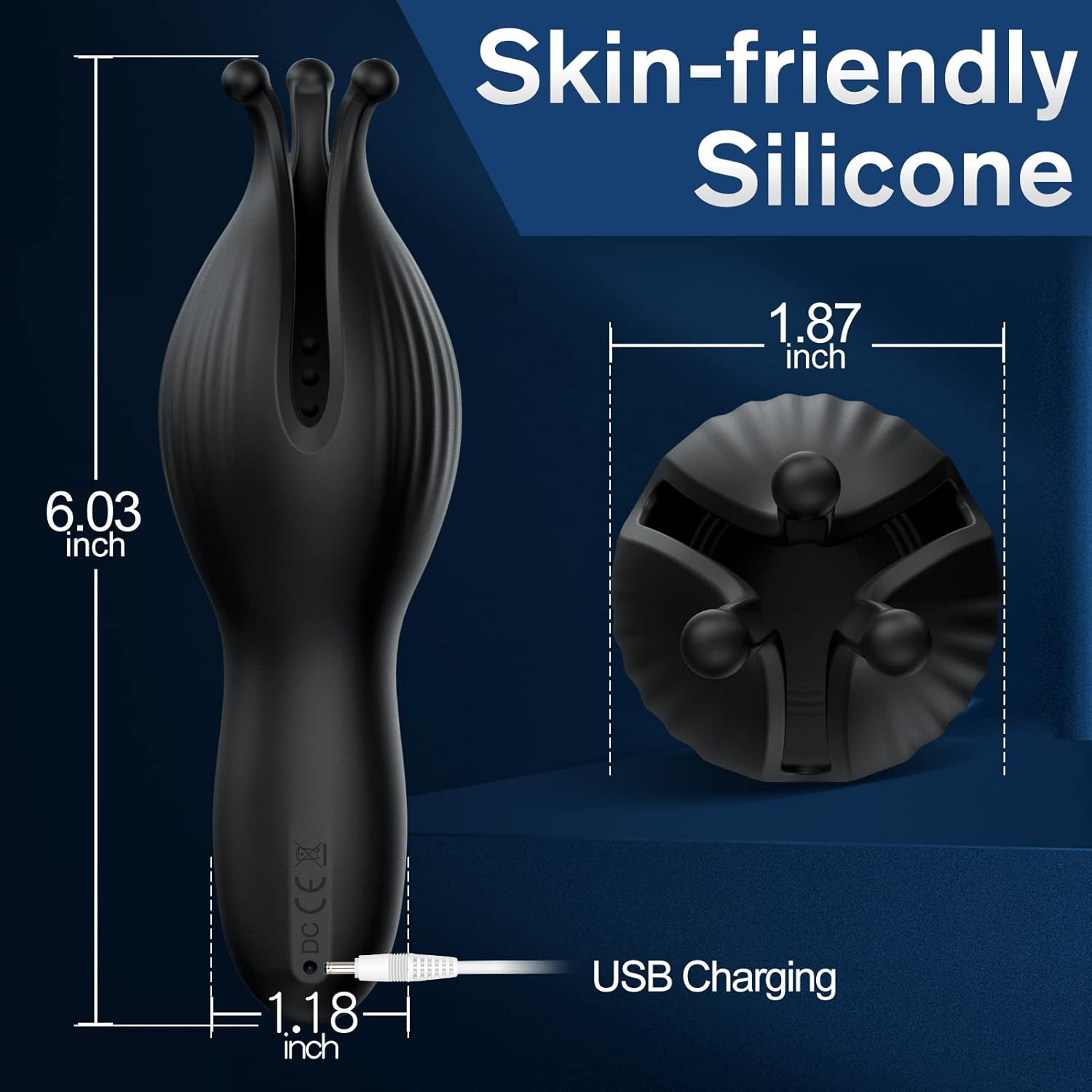 Vibrating Male Masturbators, Hands-Free Male Vibrator Sex Toys for Man image number 4