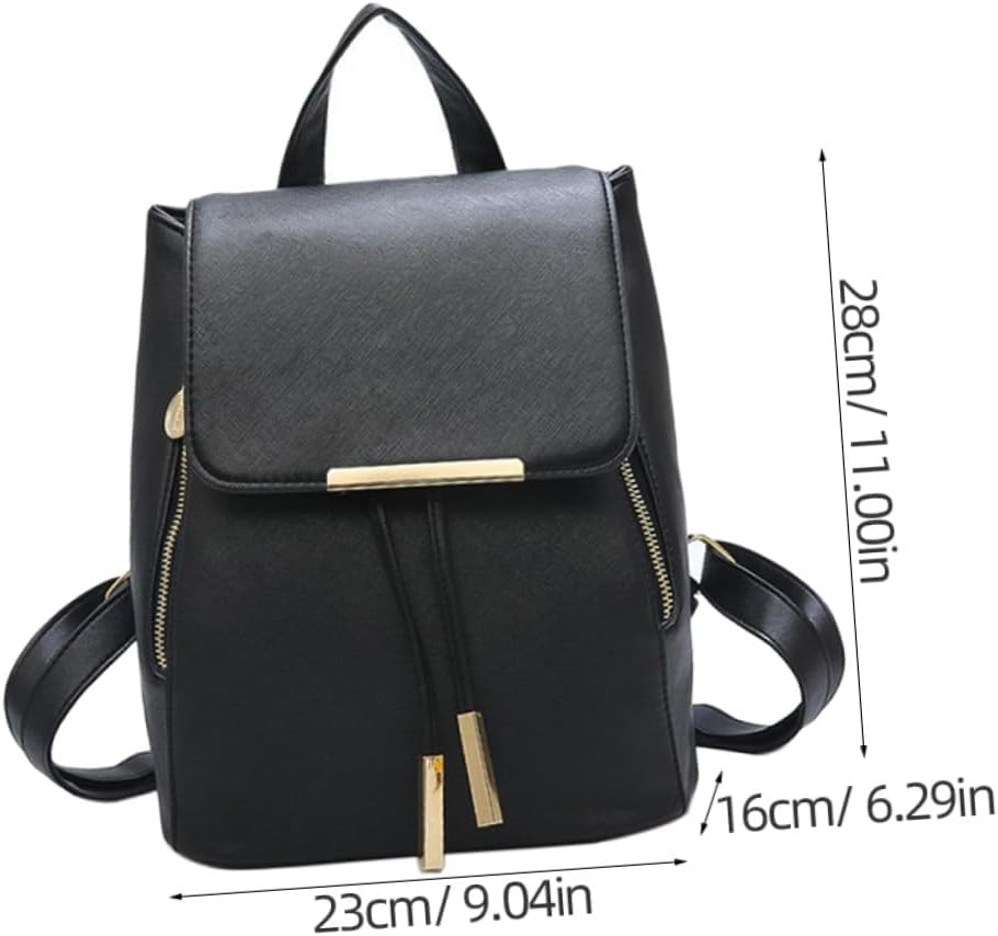 Abaodam Fashion Women Backpack Pu Leather School Bag High School Bag Lightweight Backpacks for Women Adolescent Girls image number 6