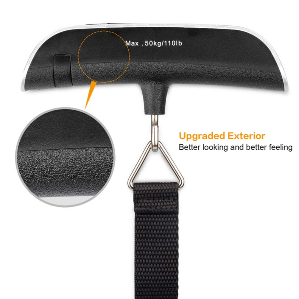 KESYOO 50Kg Portable Luggage Scale Electrical Baggage Scale Suitcase Scale (Silver) image number 2