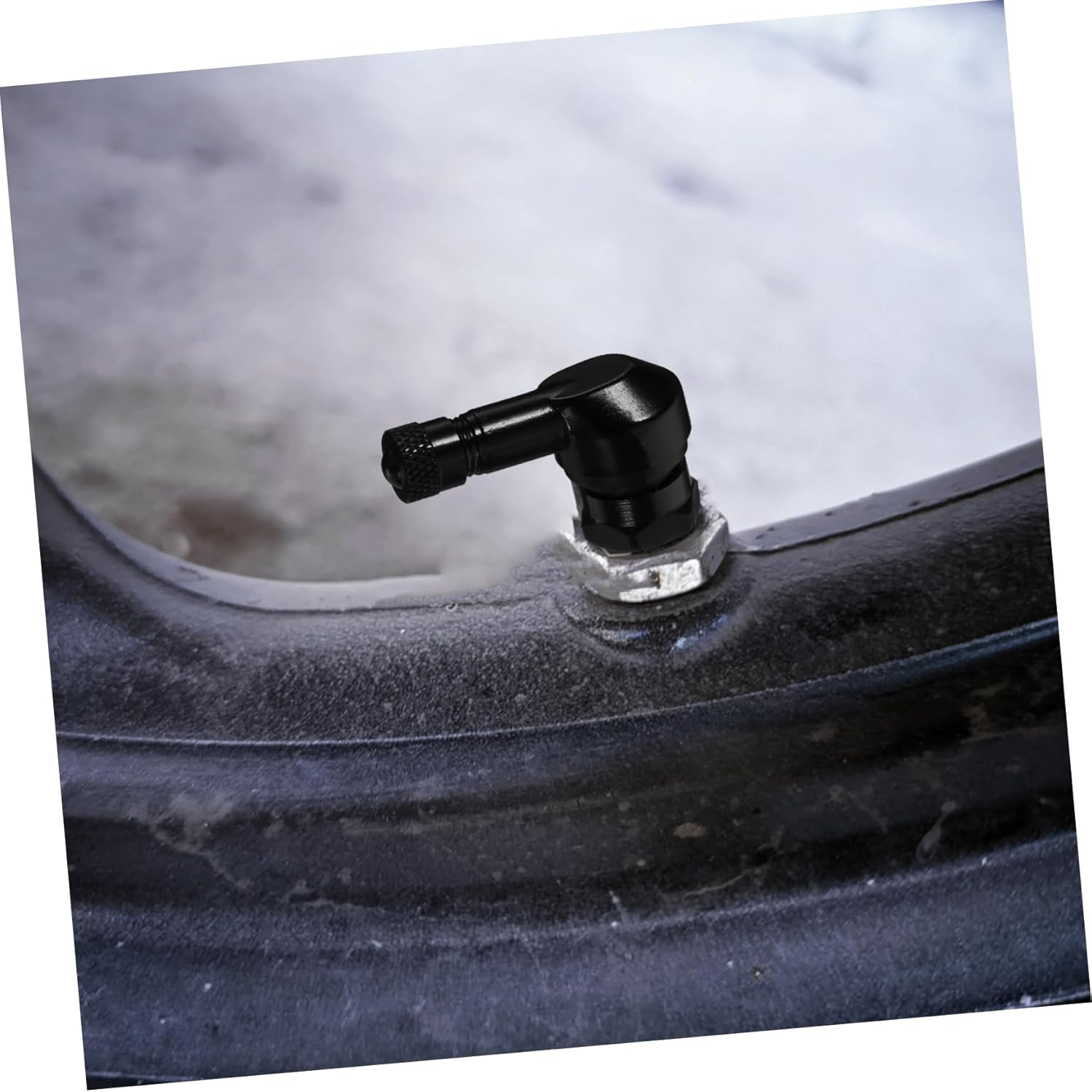 TOPPERFUN 2Pcs 90-Degree 11.3Mm Motorcycle Tire Valve Stem Caps Black Replacement Dirt Caps for Motorbike Tyres Motorcycle Accessories image number 6