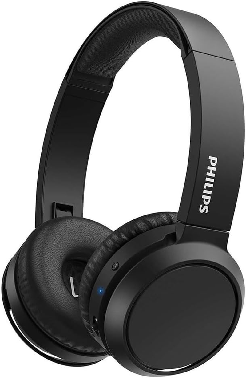 Philips On-Ear Headphones H4205BK/00 with Bass Boost Button (Bluetooth, 29 Hours' Playback Time, Quick Charging Feature, Noise Isolating, Flat Folding), Matte Black &ndash; 2020/2021 Model