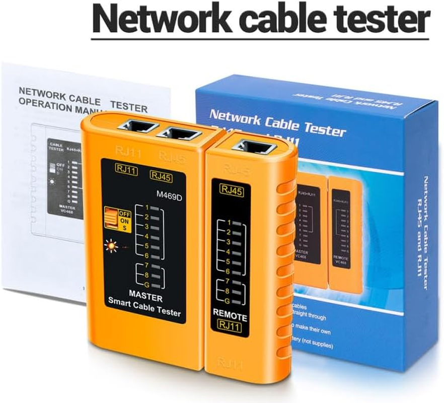 Zerodeko Network Cable Tester &ndash; Portable Ethernet LAN RJ45 Cable Tester Tool for Cat5 Cat6 Internet Wire Testing image number 4