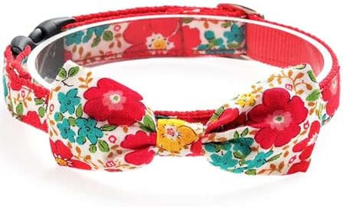 Cat Color Floral Ribbon Red S