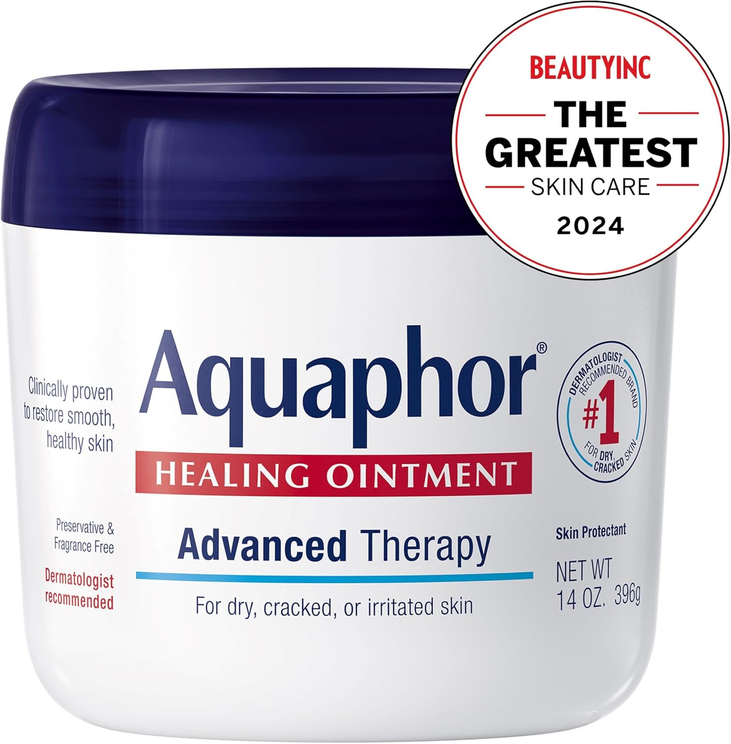 Aquaphor Advanced Therapy Healing Ointment Skin Protectant 14 Ounce Jar image number 4