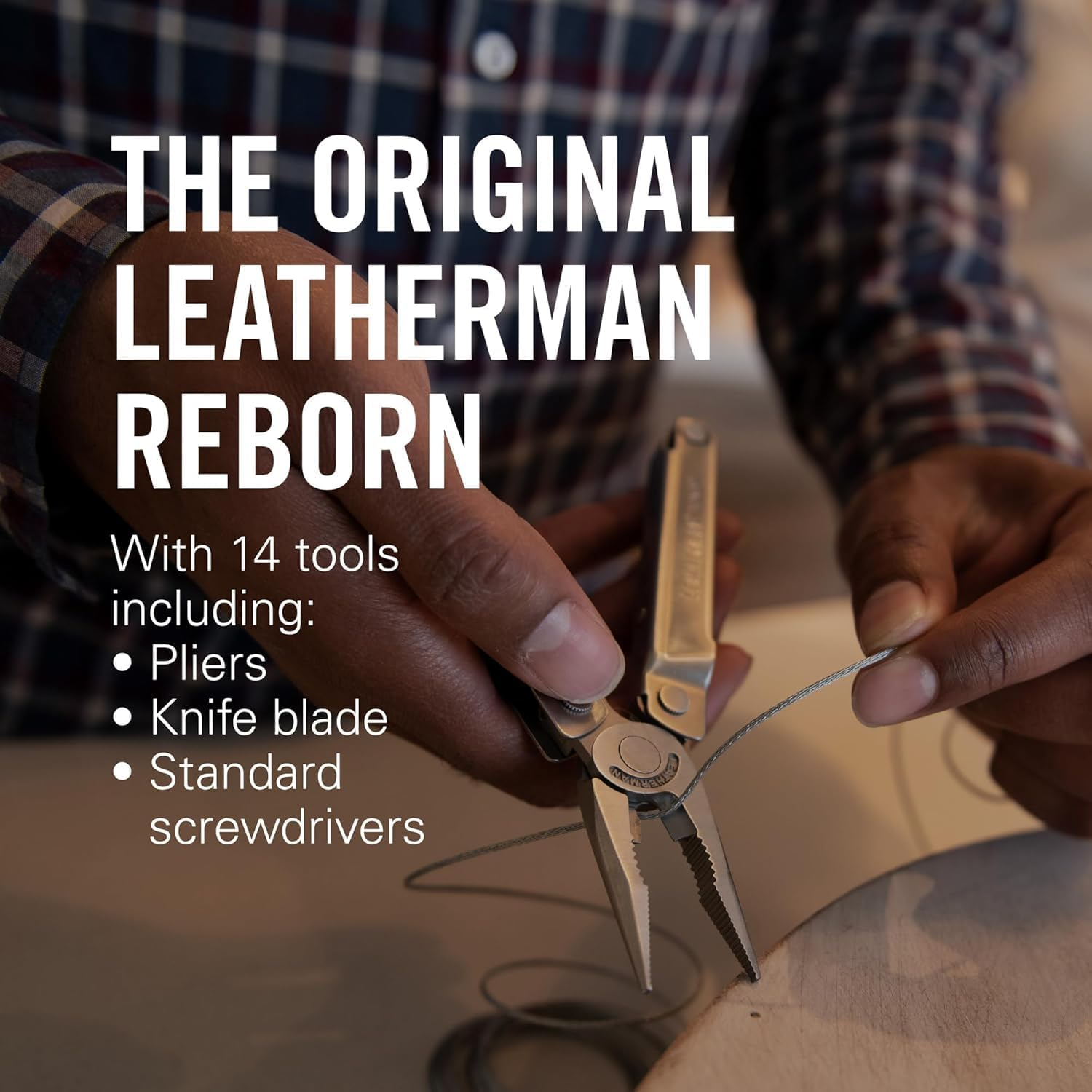 Leatherman Bond Multitool with Pliers and Wood/Metal File, Stainless with Nylon Sheath (Box)