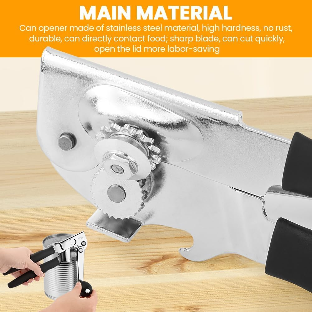 OWATRKDEY Can Opener Manual,Heavy Duty Can Openers, Stainless Steel Heavy Duty Swing Away Commercial Can Opener for All Size Cans image number 3