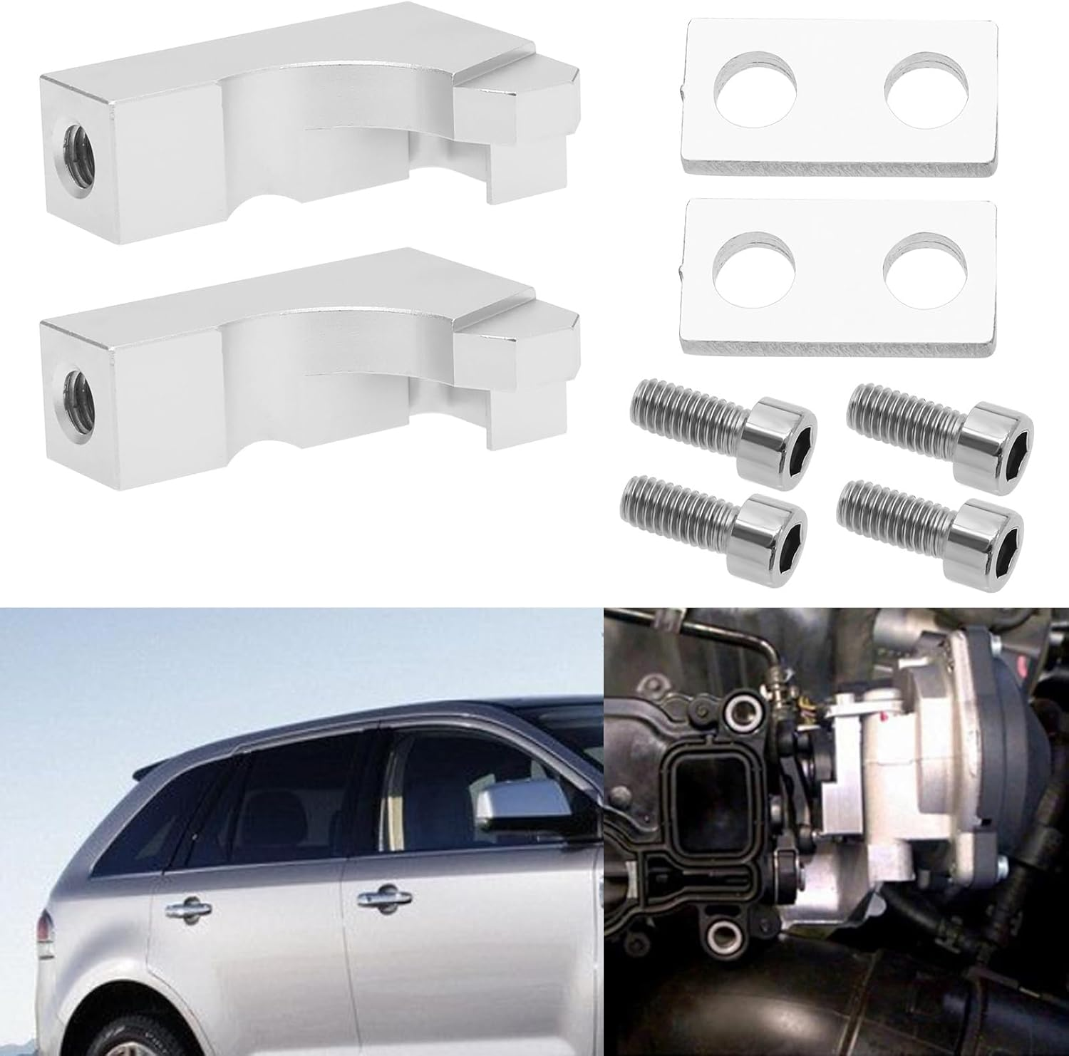 SING F LTD 2 Sets Intake Manifold Repair Bracket Kit with Intake Manifold Brackets Gaskets Screws Compatible with Volkswagen Compatible with Audi Compatible with Skoda