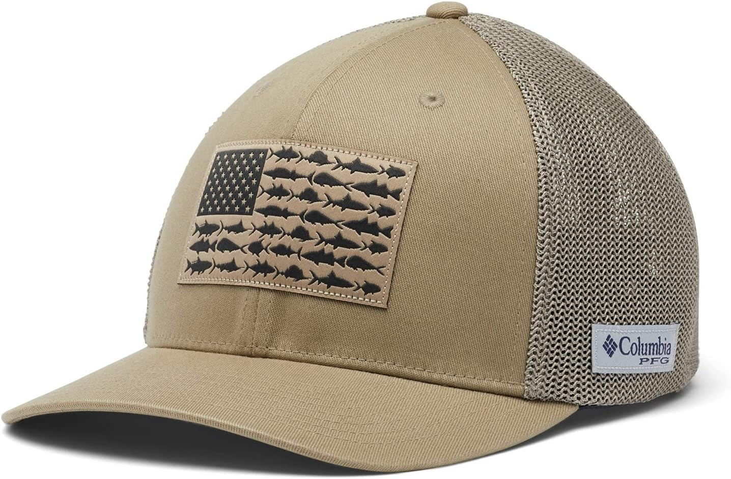 Columbia Unisex PFG Mesh Fish Flag Ball Cap, Tusk, S/M image number 2