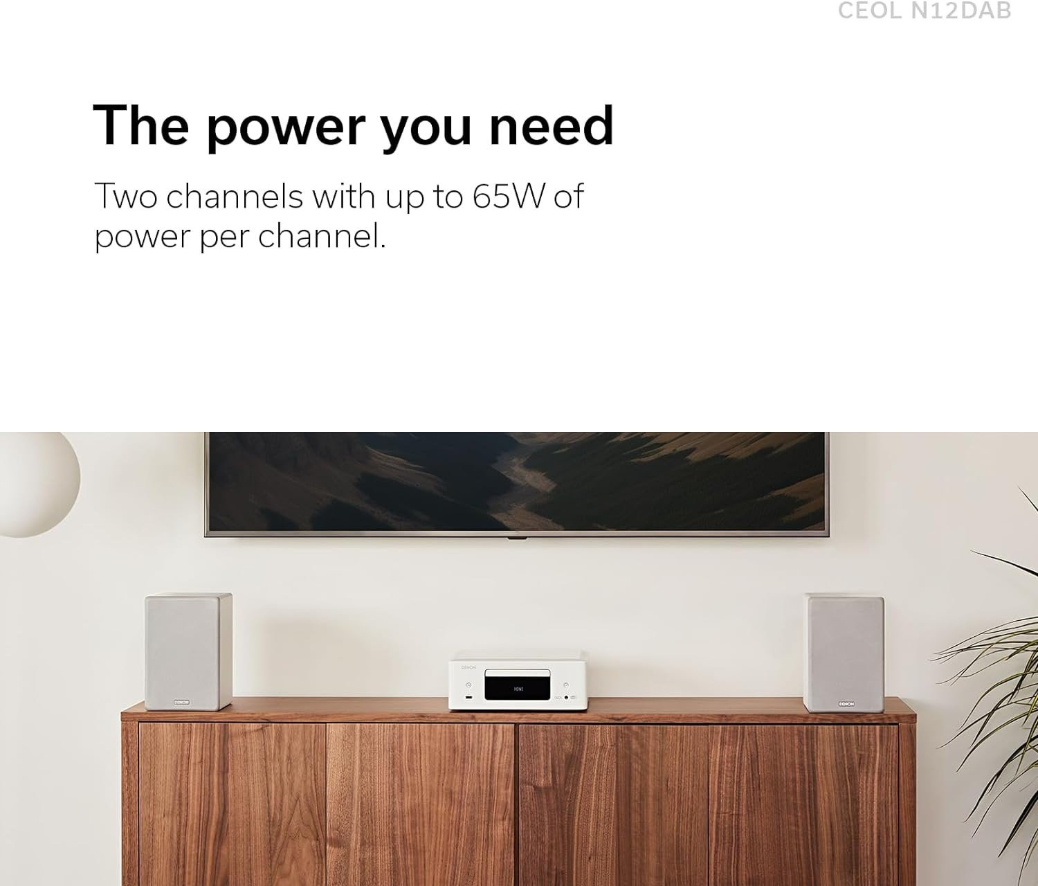 Denon CEOL N12DAB All-In-One System with CD Player, DAB/FM Radio, HDMI ARC and HEOS&reg; Built-In - White image number 4