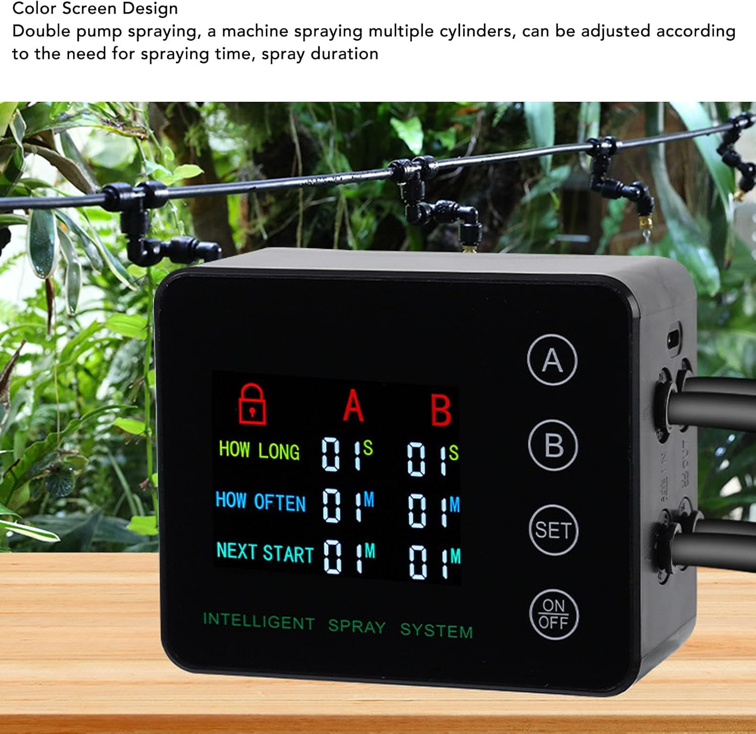 Dpofirs Reptile Fogger Smart Spray System, Reptile Humidifier for Terrariums, Reptile Mister Automatic with 360&deg;Adjustable Misting Nozzles for Amphibian Lizard Snake Frog Plants image number 3