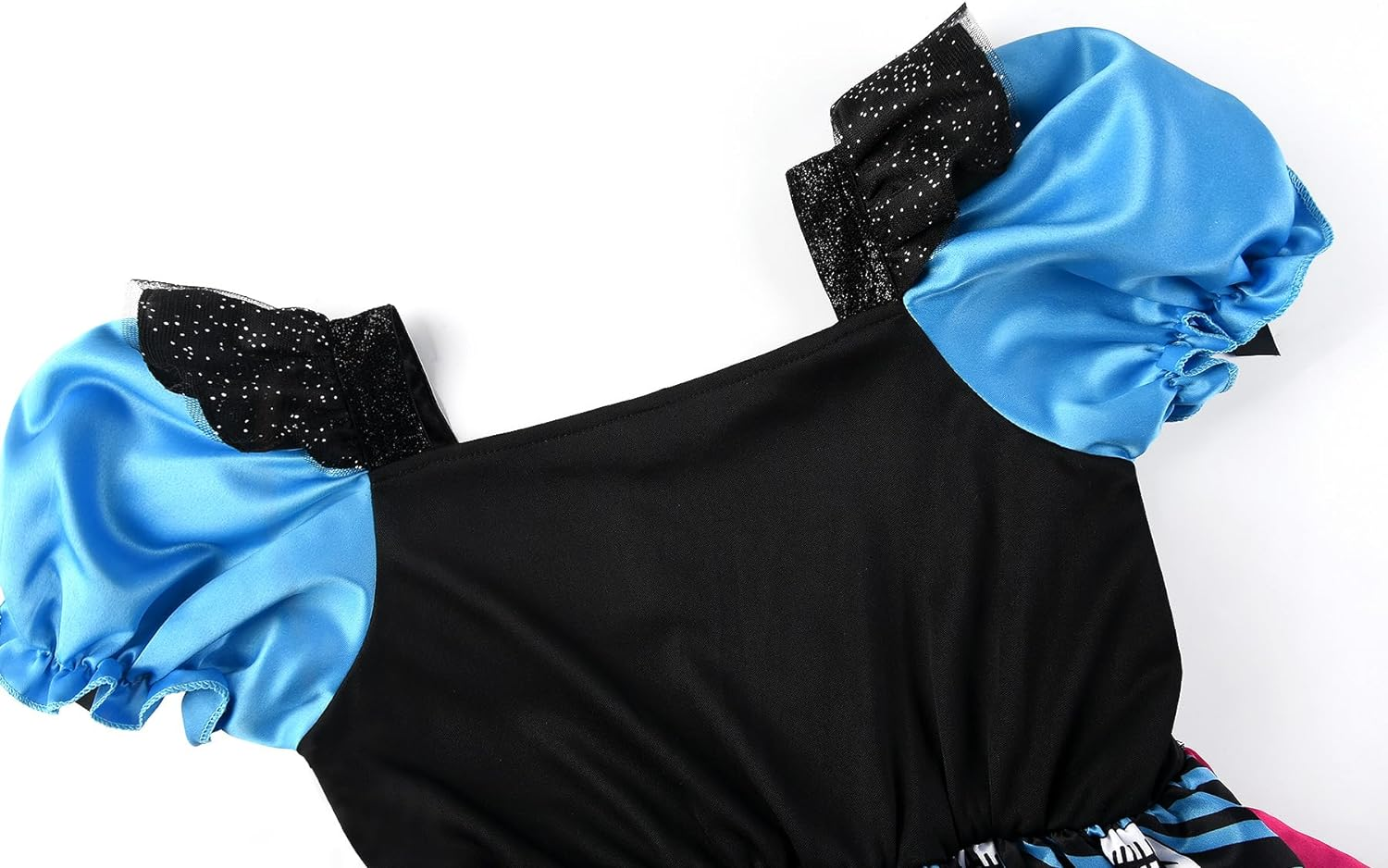 Relibeauty Rainbow Dress Skeleton Costume Kids Christmas Costume for Girls,Blue image number 1