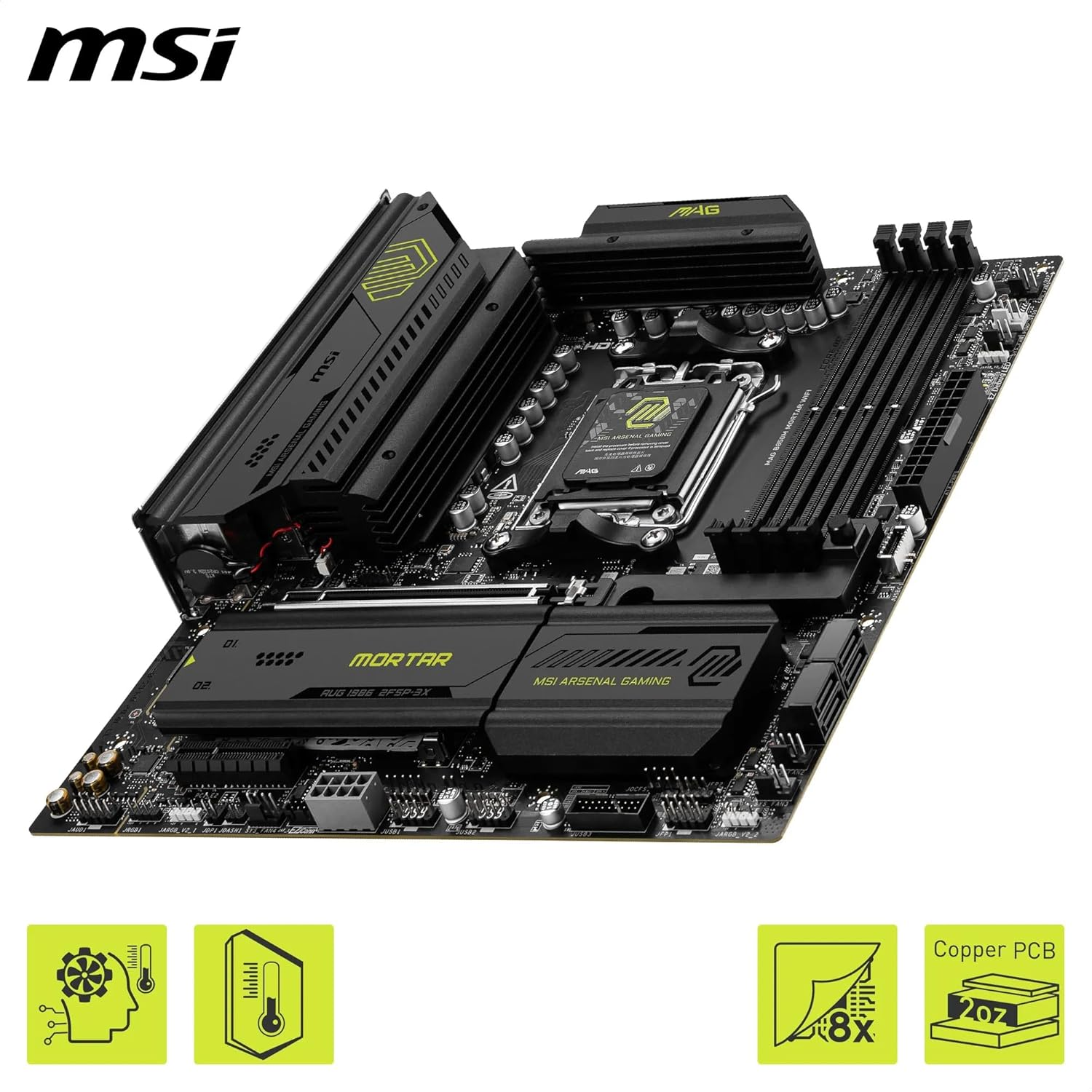 MSI MAG B850M Mortar Wifi (Socket AM5/B850/DDR5/S-ATA 6Gb/S/Micro ATX)
