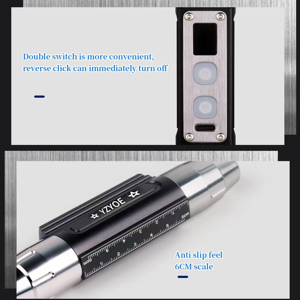 YZYOE Six Leds Rechargeable Gemstone Flashlight Jade Appraisal Light, Super Bright Jewelry Diamond Detector Lamp. image number 3