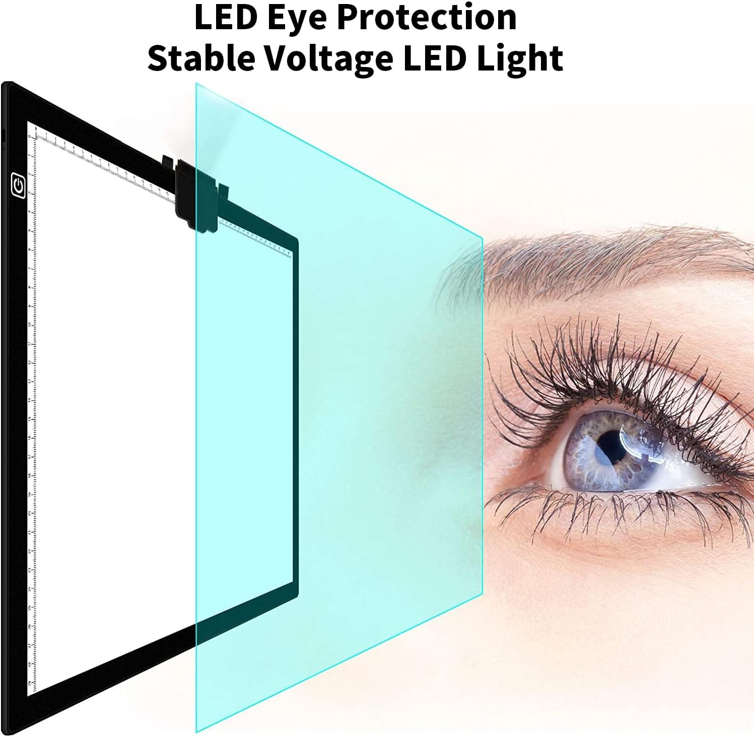 A3 Light Pad, 6 Levels&Stepless Dimmable Diamond Painting Light Board, Ultra-Thin Tracing Light Box with Magnetic Clip, Portable LED Light Pad for Weeding Vinyl Drawing Sketching image number 2